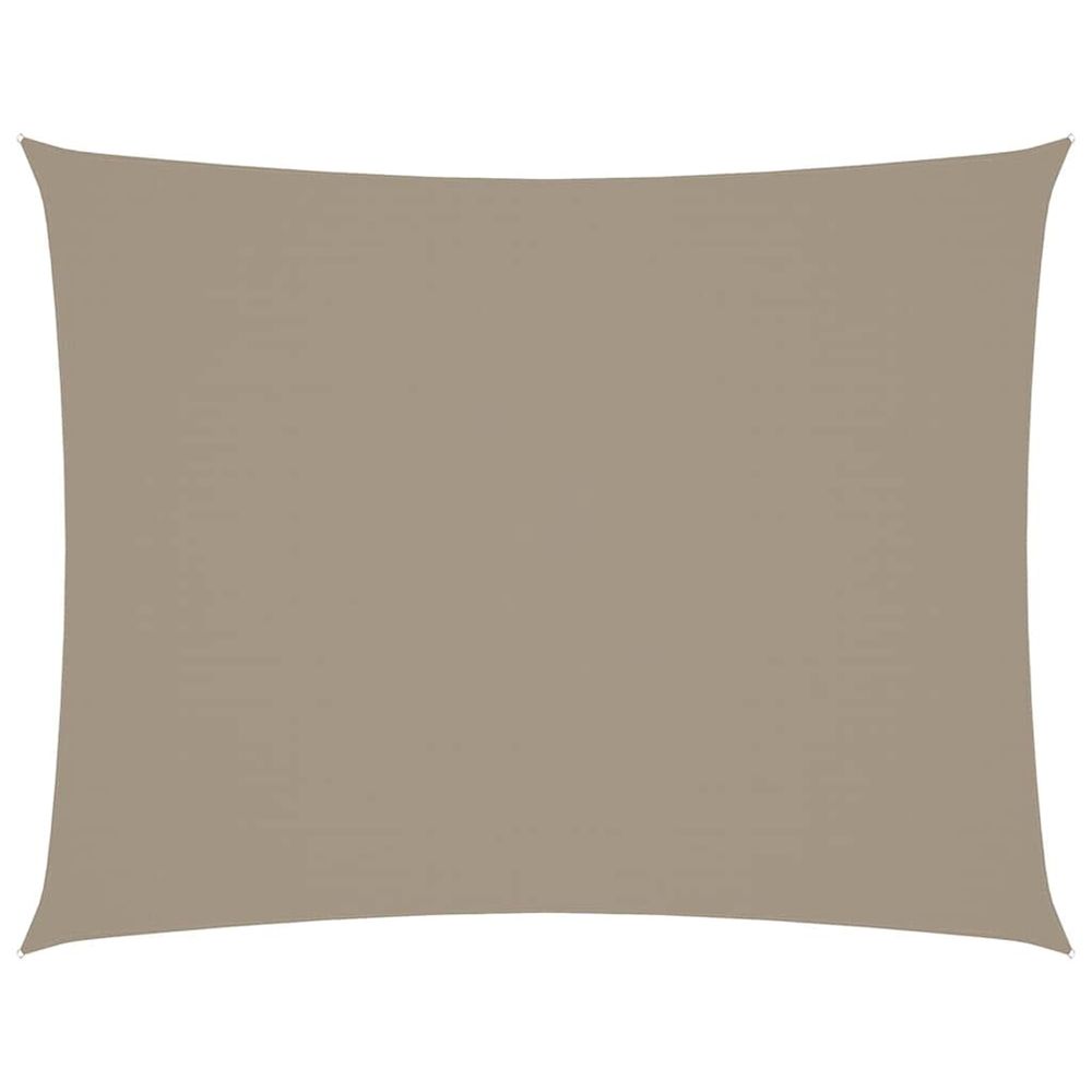 Voile de parasol tissu oxford rectangulaire 3x6 m taupe