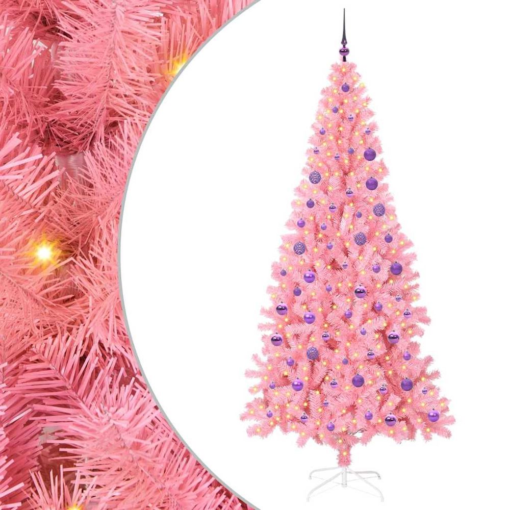 Sapin de noël rose 180 cm pvc