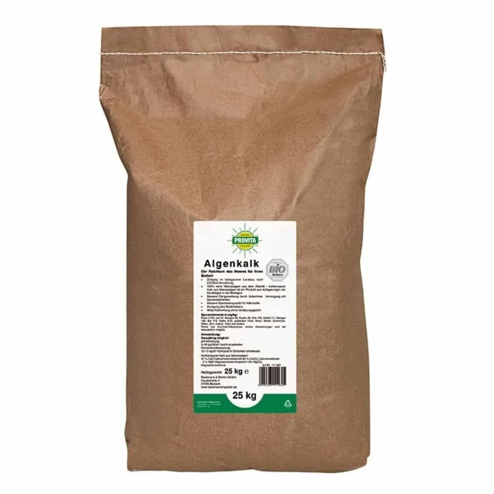 Chaux d'algues 25 kg, amendement calcaire pour environ 250m²