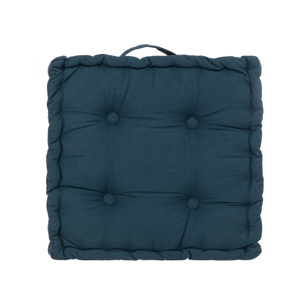Coussin de sol 40 x 40 cm horizon uni bleu