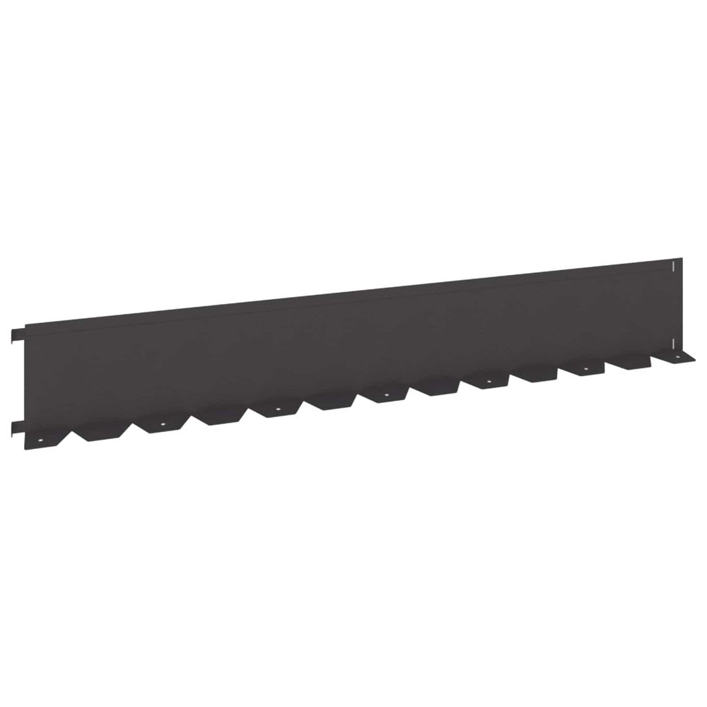 Bordure de pelouse 20 pc 102 x 15 x 4 cm acier noir