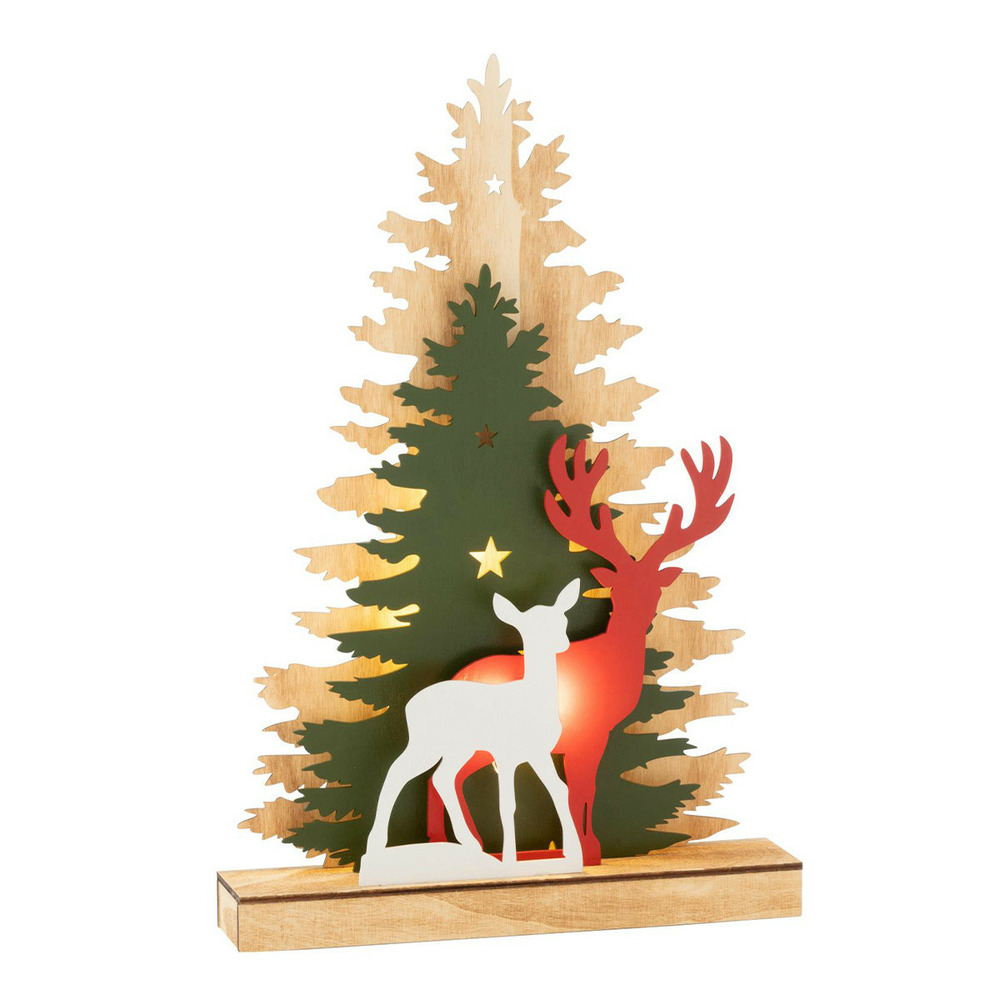Déco renne à led en bois 