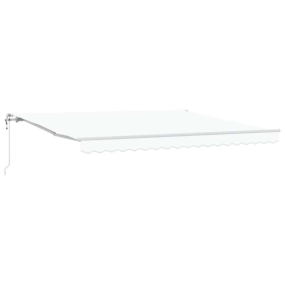 Auvent rétractable blanc 400 × 350 cm tissu et aluminium