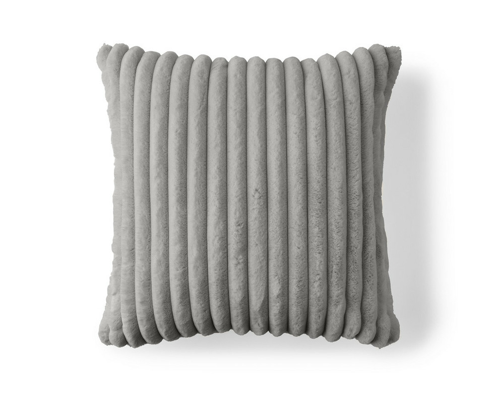 Sierra - coussin - en fausse fourrure côtelé - 60x60 cm
