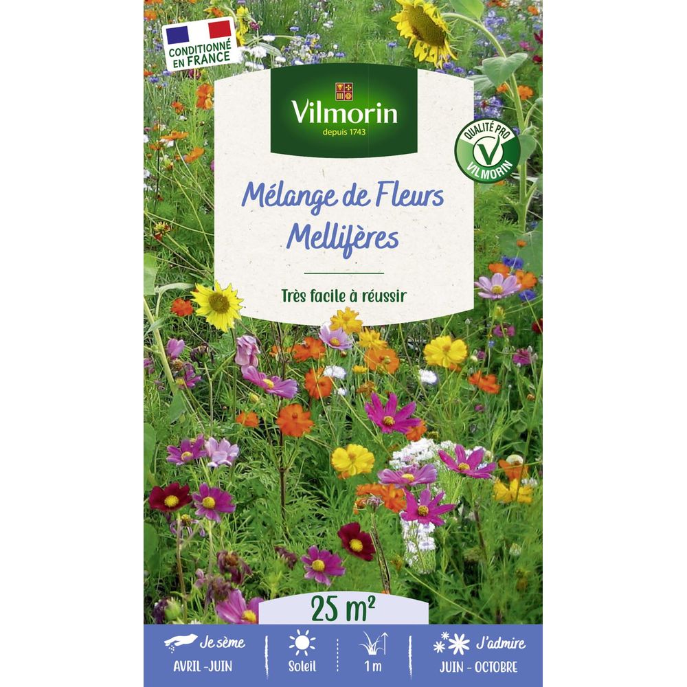 Fleurs mellifères - 25 m² - mélange de fleurs