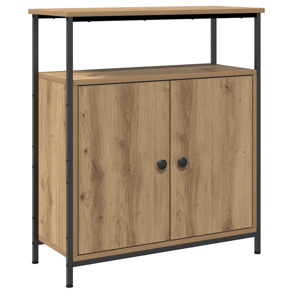 Buffet chêne artisanal 70x30x80 cm bois d'ingénierie