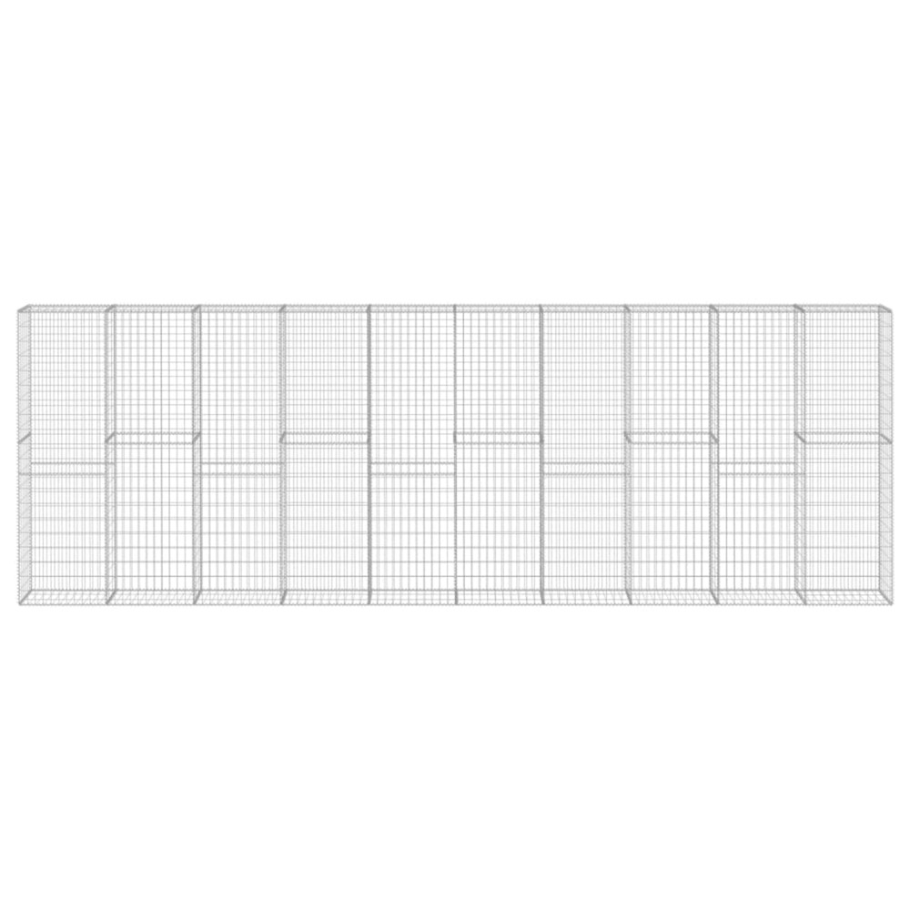 Mur à gabion avec couvercles acier galvanisé 600x30x200 cm