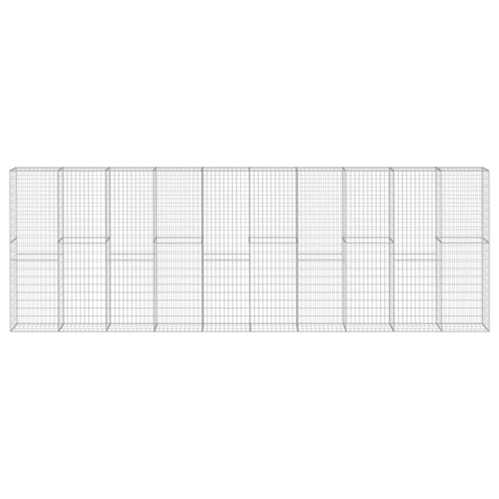 Mur à gabion avec couvercles acier galvanisé 600x30x200 cm