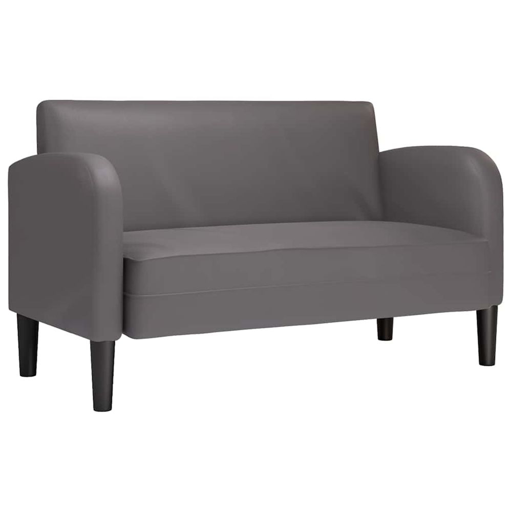 Canapé causeuse gris 110 cm similicuir