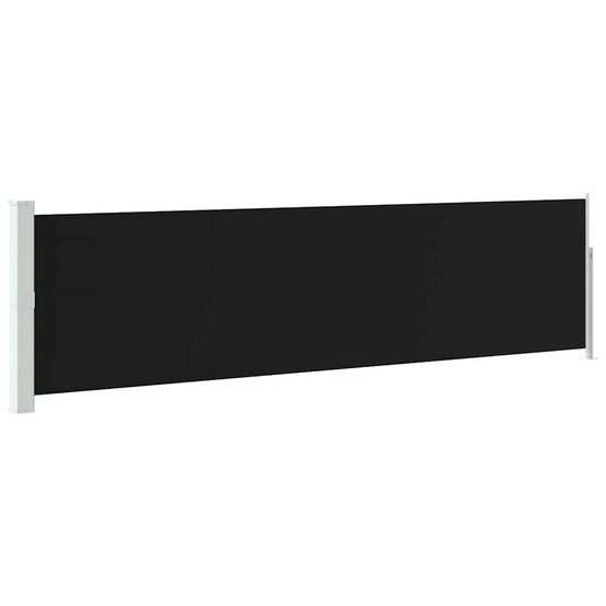 Auvent latéral rétractable de patio 140x500 cm noir