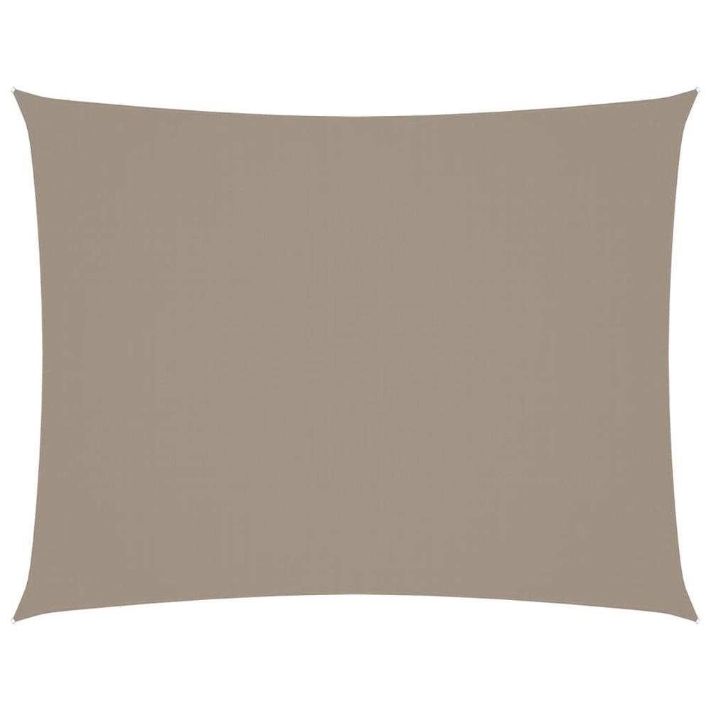 Voile de parasol tissu oxford rectangulaire 6x7 m taupe