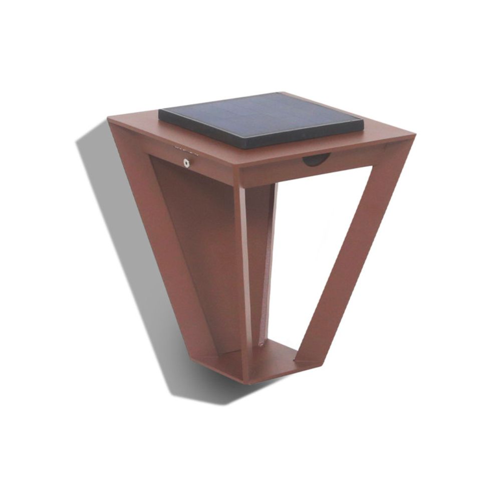 Applique murale solaire extérieure métro en aluminium corten