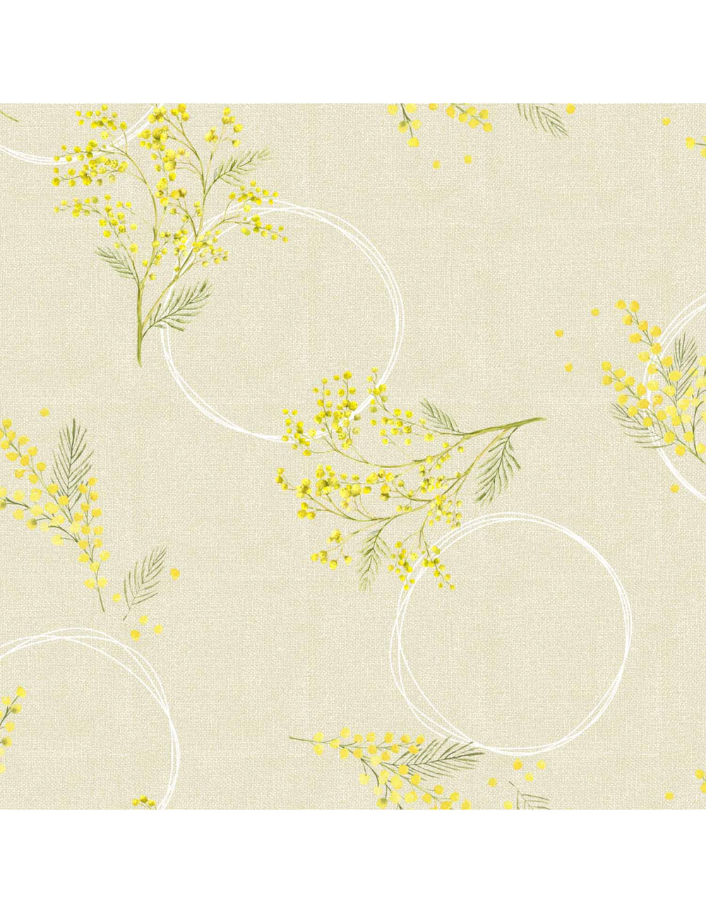 Toile cirée déco access deco mimosa rl de 140cmx20m - access deco