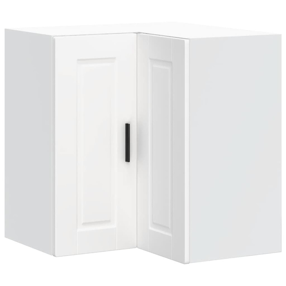 Armoire d'angle murale de cuisine porto blanc bois d'ingénierie