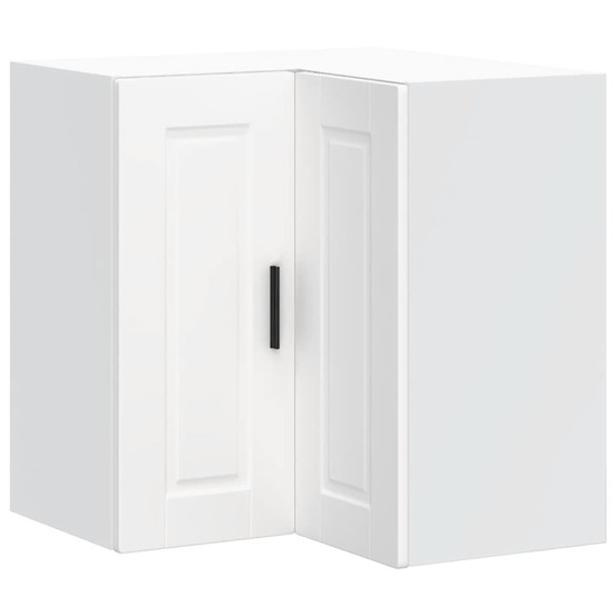 Armoire d'angle murale de cuisine porto blanc bois d'ingénierie