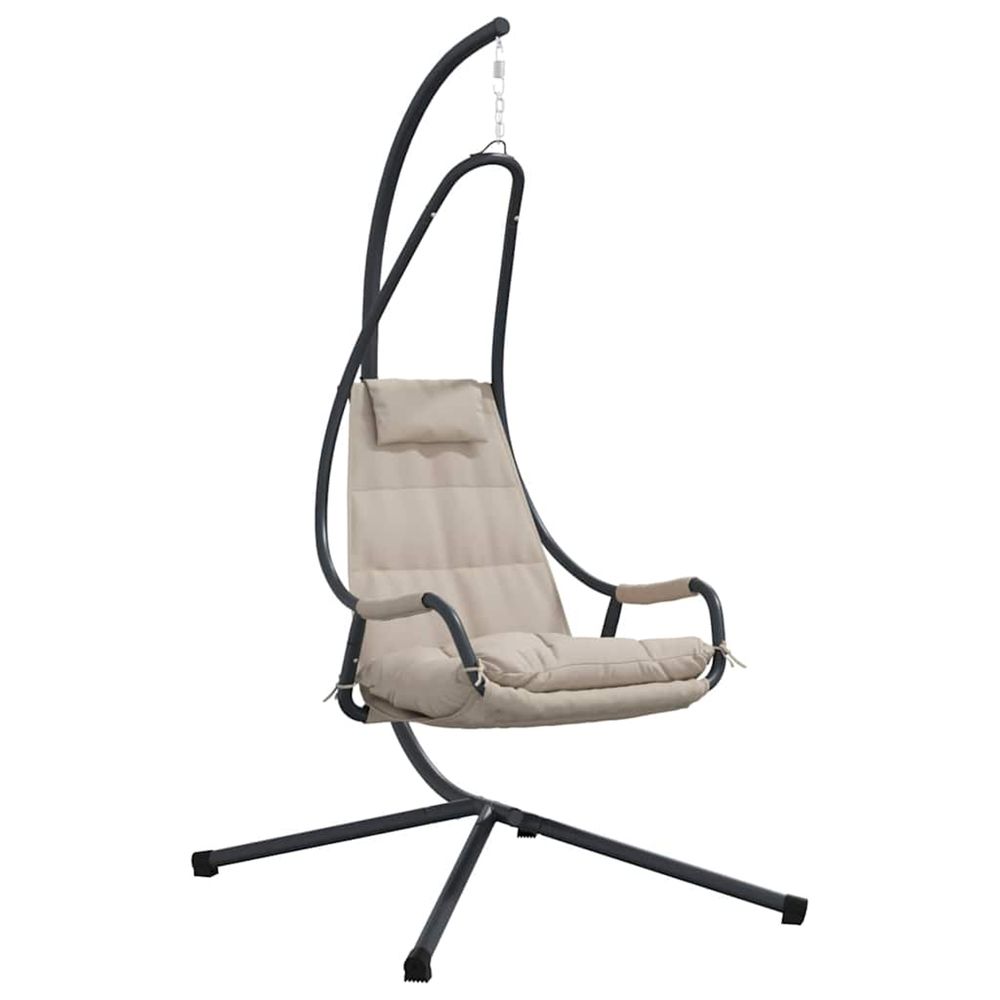 Chaise suspendue acier 94 x 107 x 196,5 cm taupe