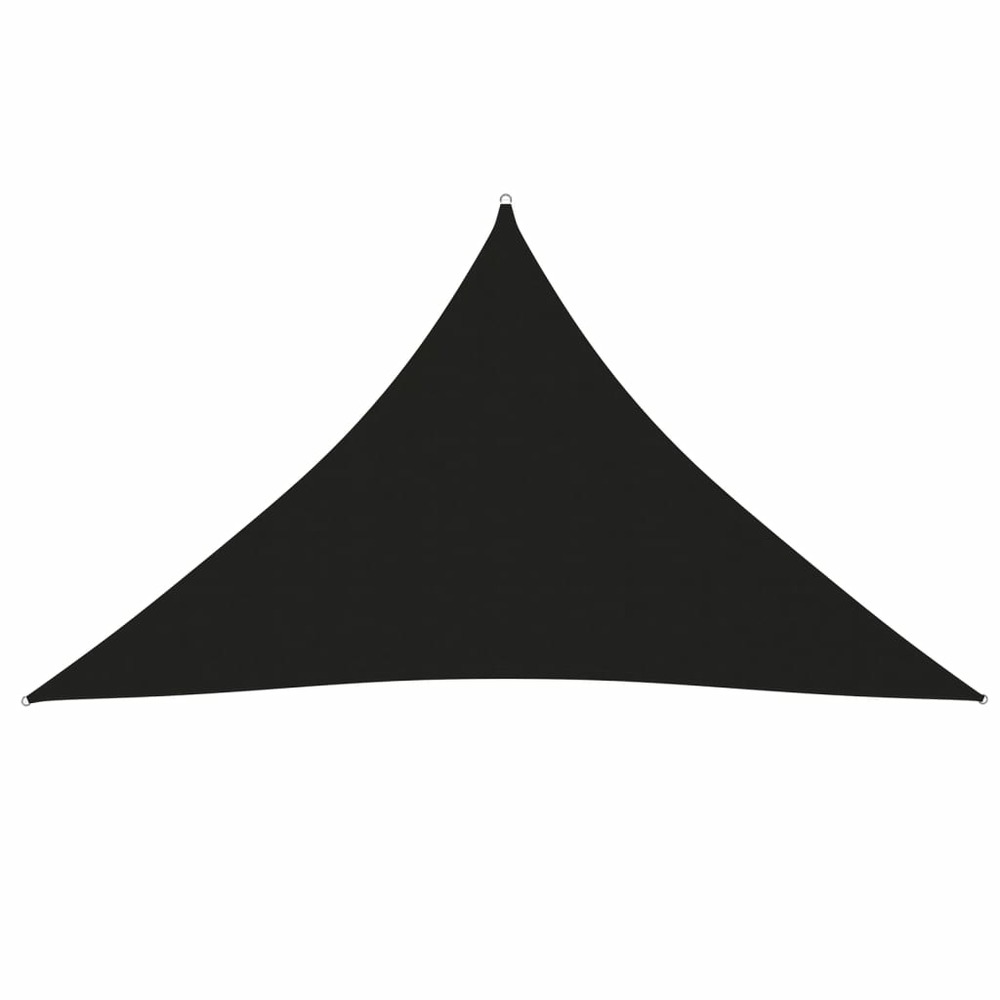 Voile toile d'ombrage parasol tissu oxford triangulaire 5 x 5 x 6 m noir