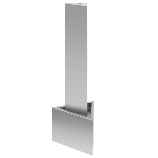 Fontaine de jardin argenté 37,7x32,6x110 cm acier inoxydable