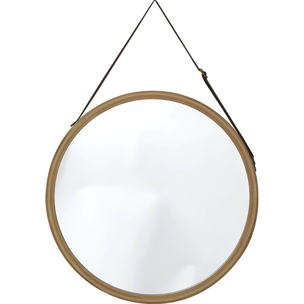 Miroir a suspendre diametre 38 cm - bambou