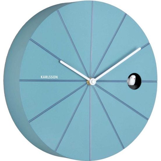 Horloge murale coucou en abs destacado bleu
