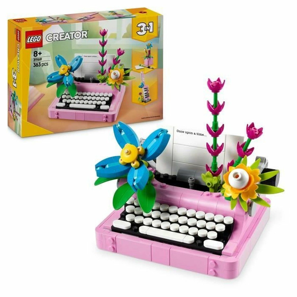 Lego creator 3 en 1 la machine à écrire avec des fleurs