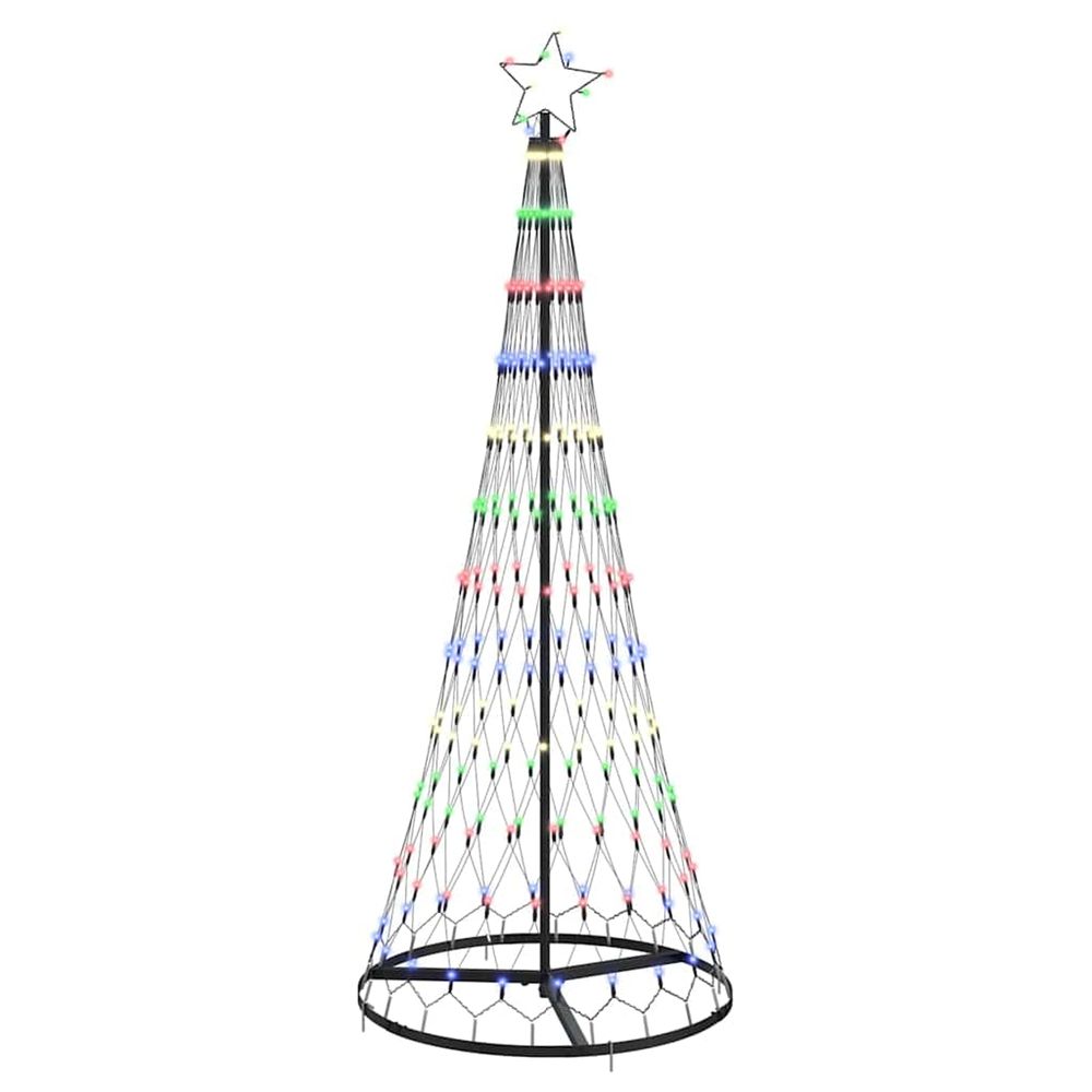 Arbre de noël led multicolore 184,5 cm métal