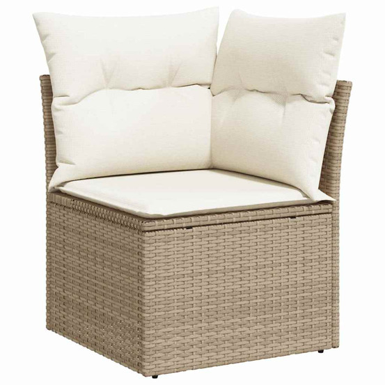 Ensemble de canapé de jardin avec coussin 12 pcs beige et crème
