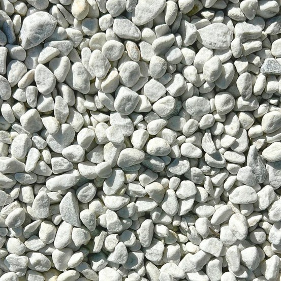 Pack 800kg galet de marbre blanc de carrare ø 12/16 mm (32 sacs x 25kg) - livraison standard