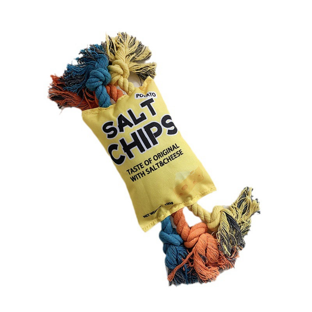 Jouets pour chiens - mcboson - corde couinante en forme de chips