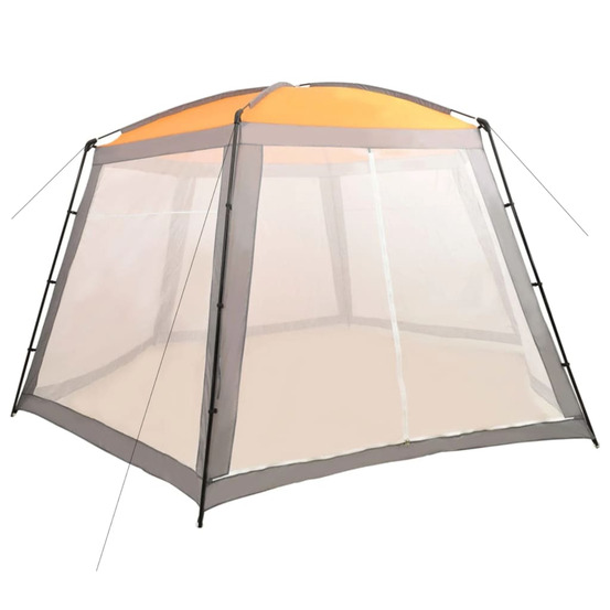 Tente de piscine tissu 590x520x250 cm gris