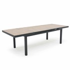 Table extensible aluminium et céramique imitation bois