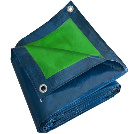 Bâche agricole tecplast sr150ag 3x5 m - verte et bleue - haute qualité