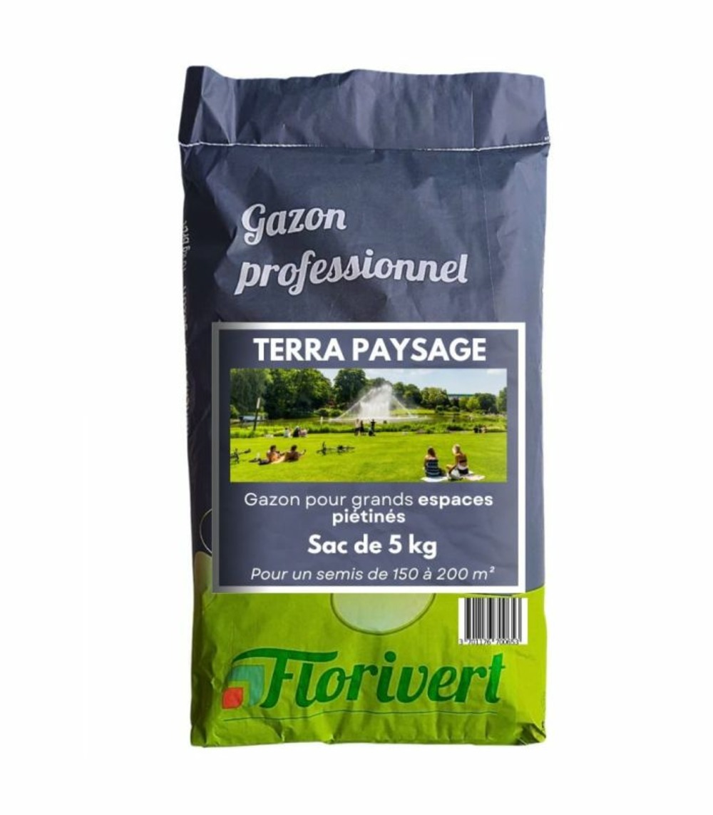 Semences gazon terra paysage 5 kg pour un gazon fin et dense facile à établir - florivert 1206454