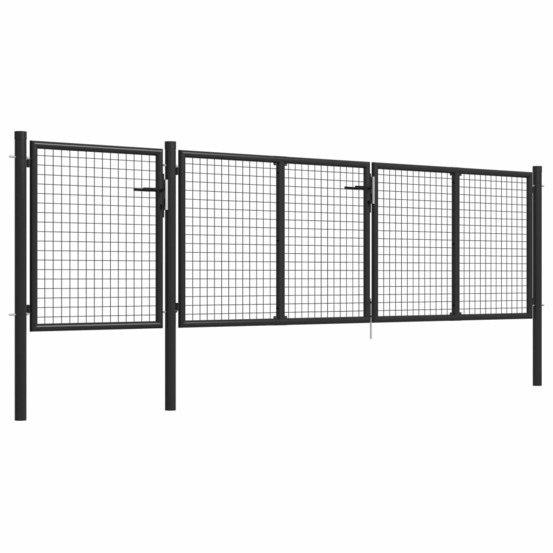 Portail de jardin en acier 400x100 cm anthracite