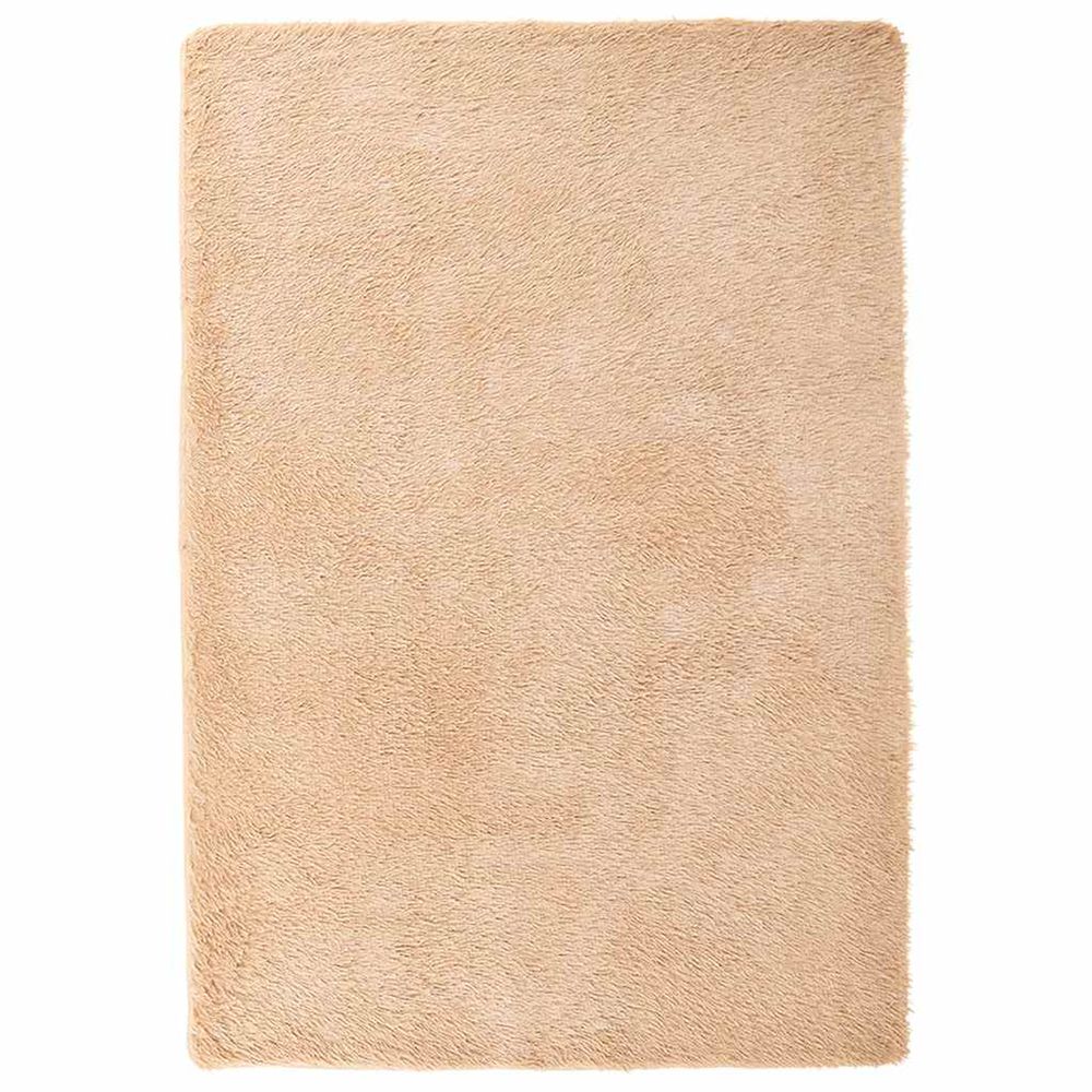 Tapis shaggy à poils longs navarra beige 200x290 cm polyester