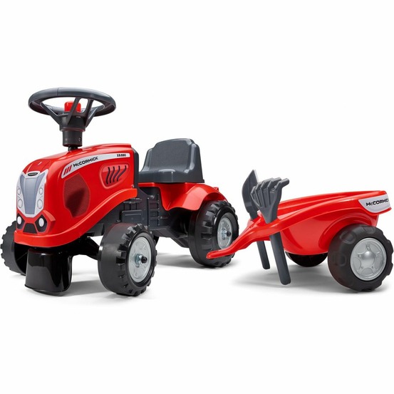Porteur tracteur mc cormick avec remorque pelle et rateau