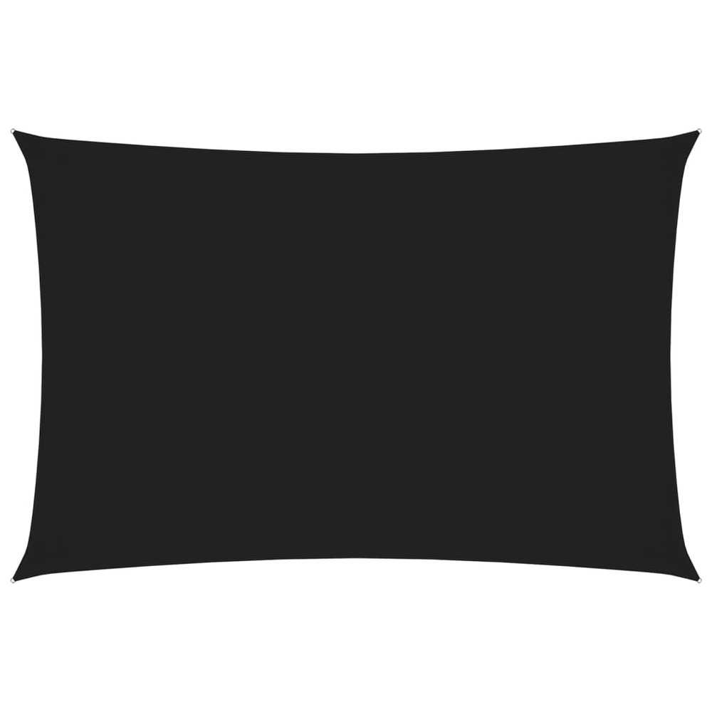 Voile toile d'ombrage parasol tissu oxford rectangulaire 2,5 x 4,5 m noir