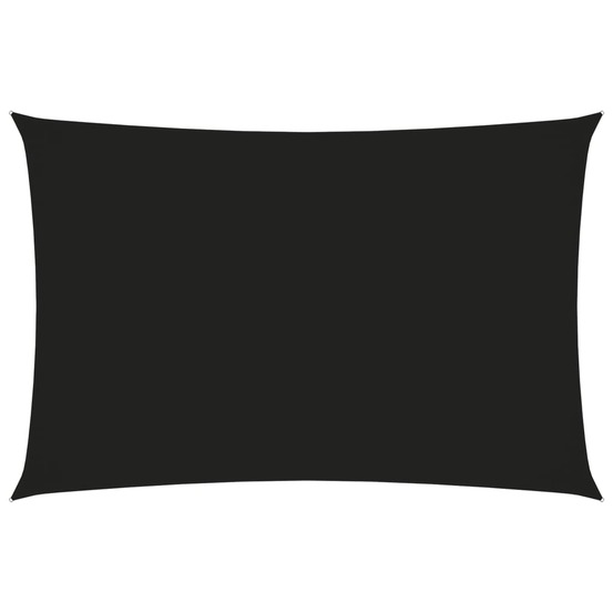 Voile toile d'ombrage parasol tissu oxford rectangulaire 2,5 x 4,5 m noir