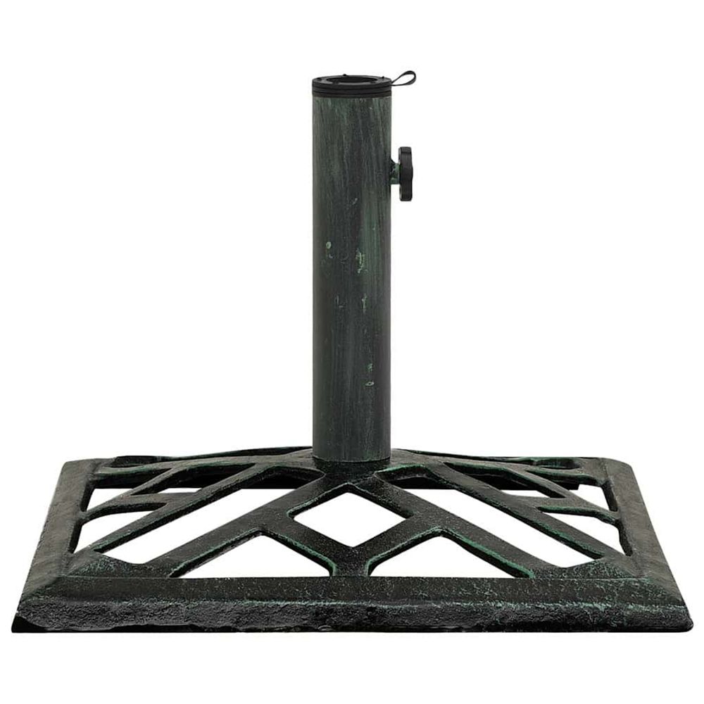 Socle de parasol vert 44x44x31 cm fonte