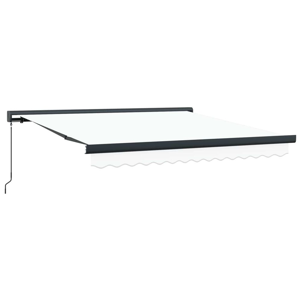 Auvent rétractable blanc 300 x 250 cm toile et aluminium