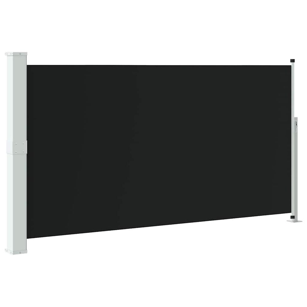 Auvent latéral rétractable de patio 170x300 cm noir