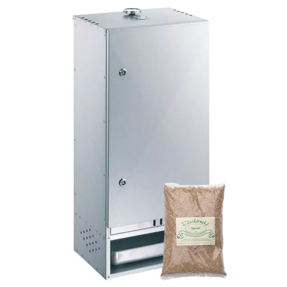 Fumoir peetz acier aluminé porte à charnières - l 39 x p 28 x h 85 cm
