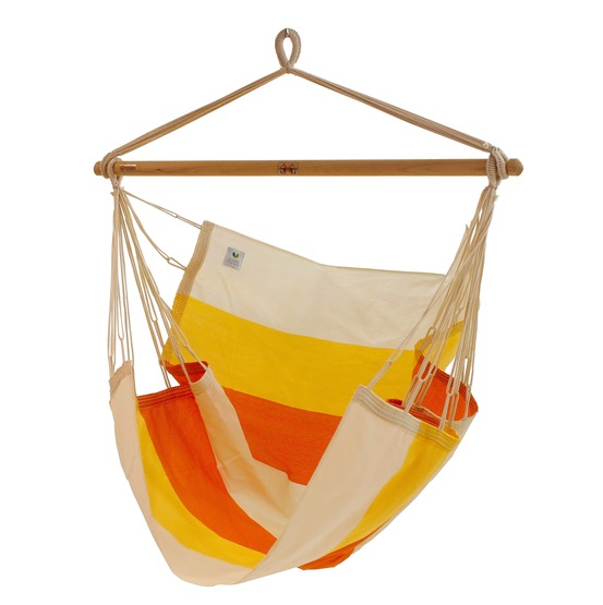 Chaise hamac coloris safran certifié fsc 100% - Trankil - 110x140cm