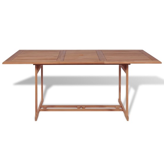 Table de jardin 180x90x75 cm bois de teck solide