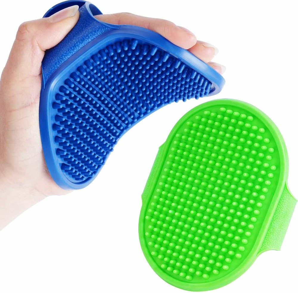 Brosse de bain en silicone pour chien – massage et nettoyage
