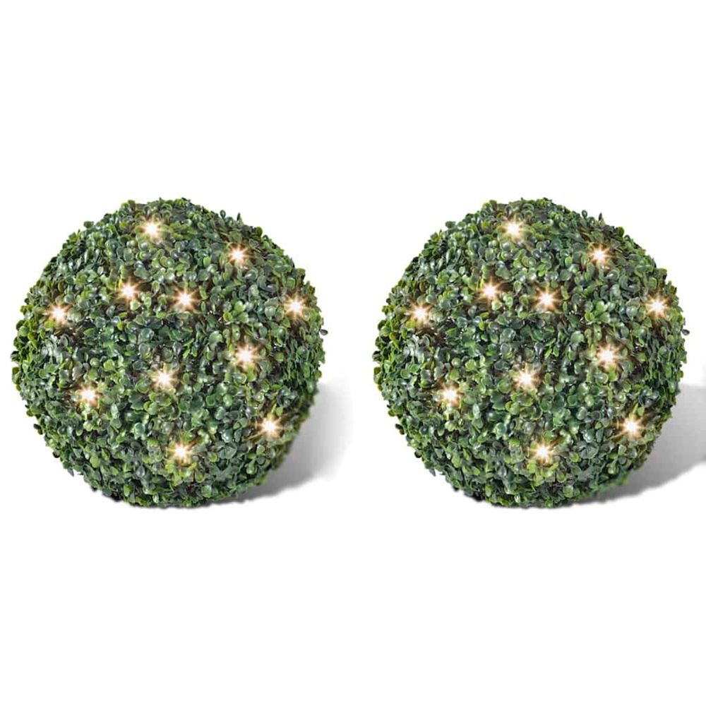 Boule lumineuse solaire 24 LED 35cm x2