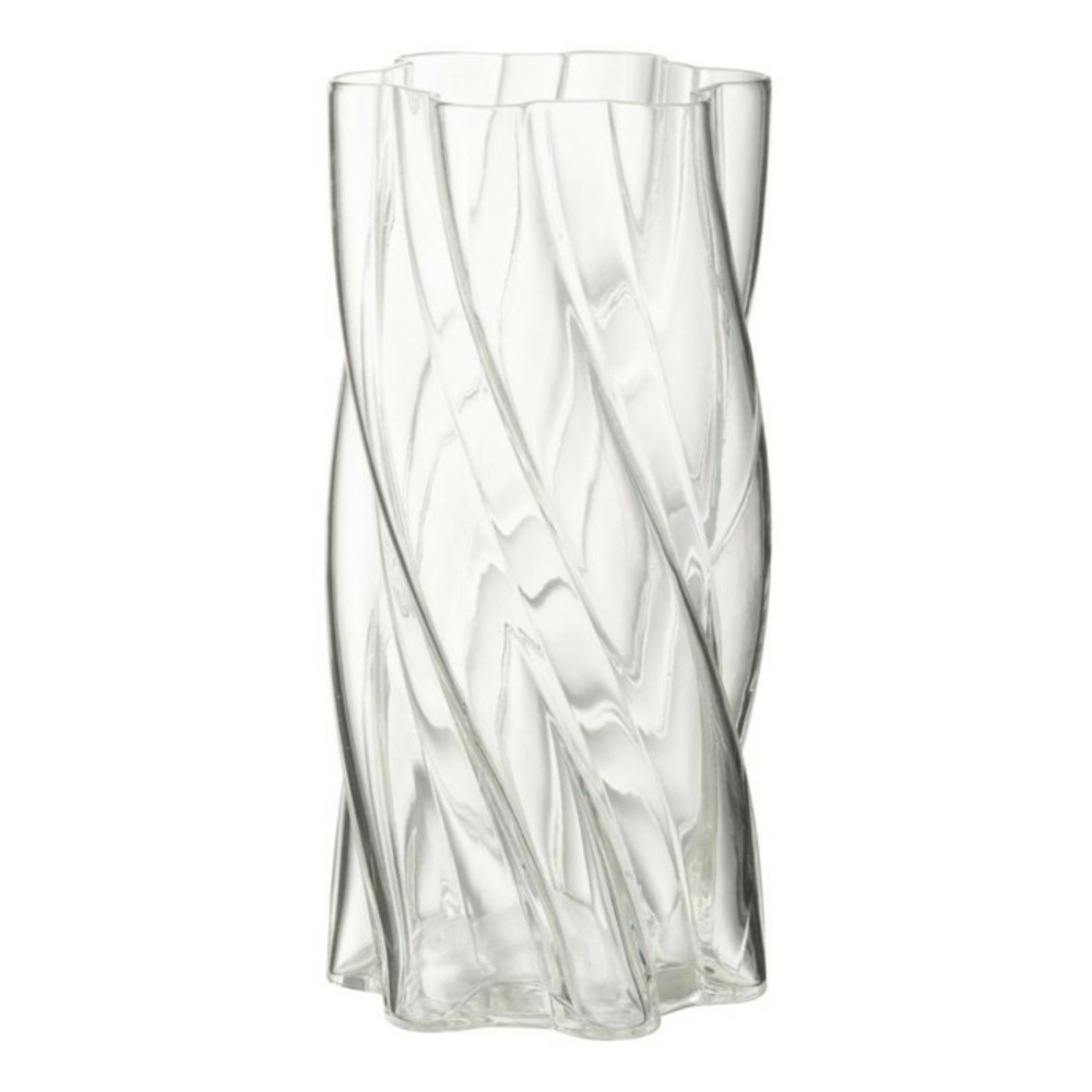 Vase tourbillon en verre swirly 25cm transparent