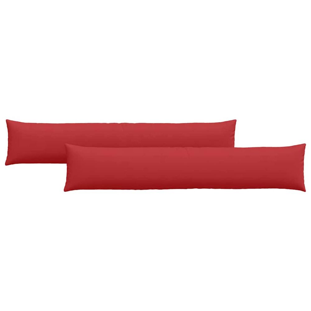 Coussins de canapé 2 pc tissu rouge 200 x 40 cm