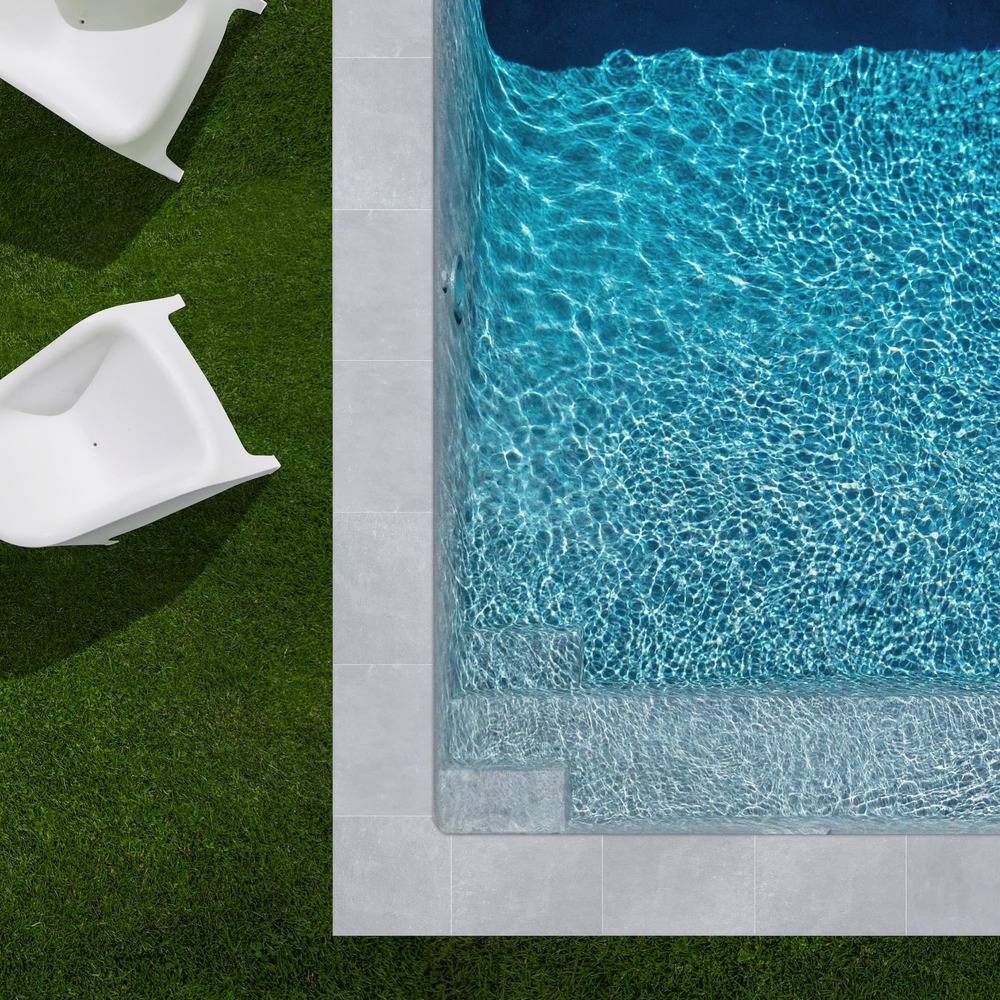Kit complet | margelles pour piscine 8x4m en pierre atlas gris (+ colle, joint, hydrofuge ...)