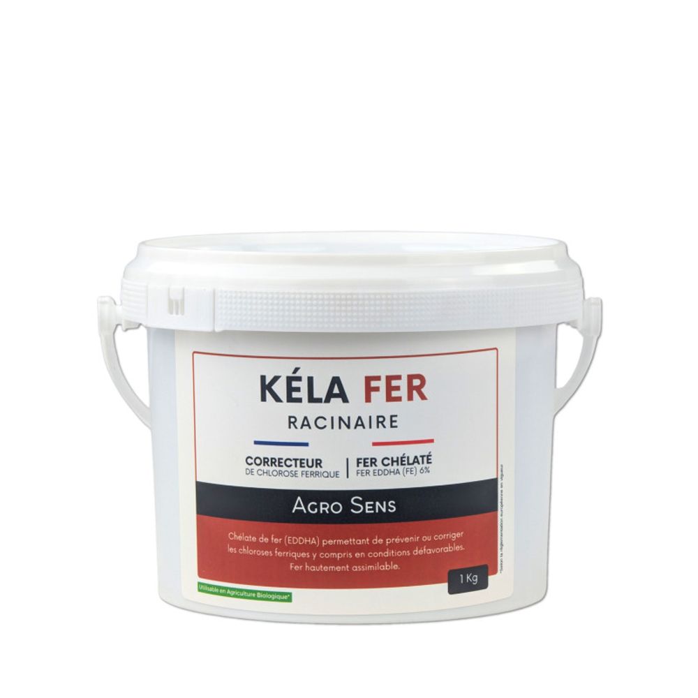 Kélafer application racinaire – 100 % chélate de fer - seau 1 kg